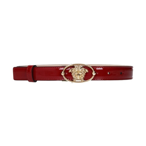 Versace Red Leather Regular Belt