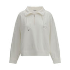 Brunello Cucinelli White Cotton Sweatshirt