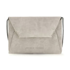 Brunello Cucinelli Gray Calf Leather Bos Taurus Shoulder Bag