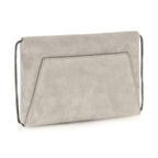 Brunello Cucinelli Gray Calf Leather Bos Taurus Shoulder Bag