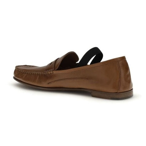 Versace Brown Lamb Ovis Aries Aries Slip-On Loafers