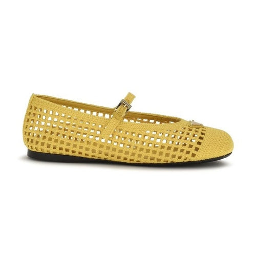 Prada Bicolor Cotton Ballet Flats