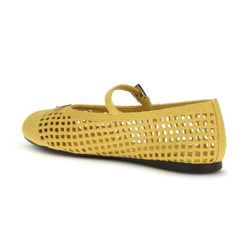 Prada Bicolor Cotton Ballet Flats