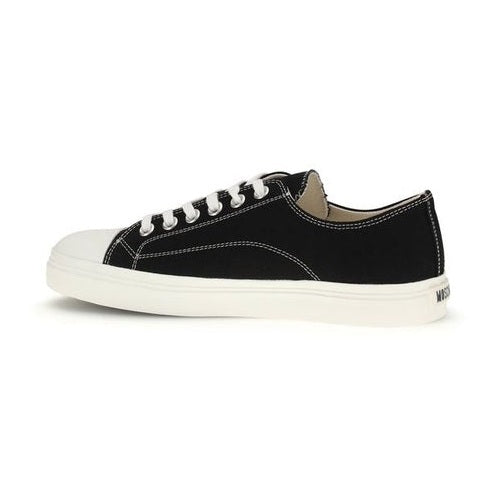 Moschino Black Cotton Low Top Sneakers