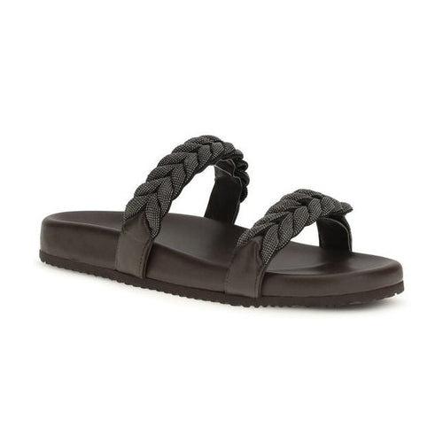 Brunello Cucinelli Brown Calf Leather Bos Taurus Flat Sandals