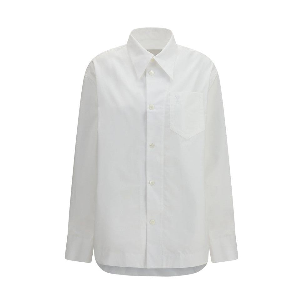 Ami Paris White Cotton Dress Shirt