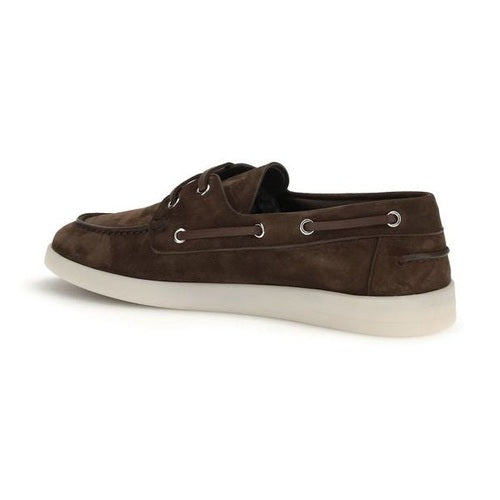 Prada Brown Calf Leather Bos Taurus Slip-On Loafers