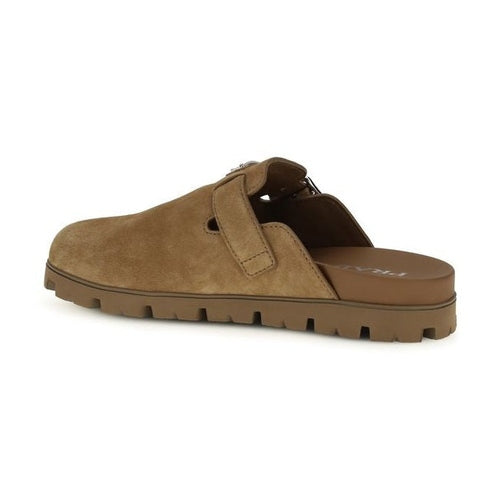Prada Beige Calf Leather Bos Taurus Mules