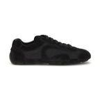Prada Black Calf Leather Bos Taurus Athletic Sneakers