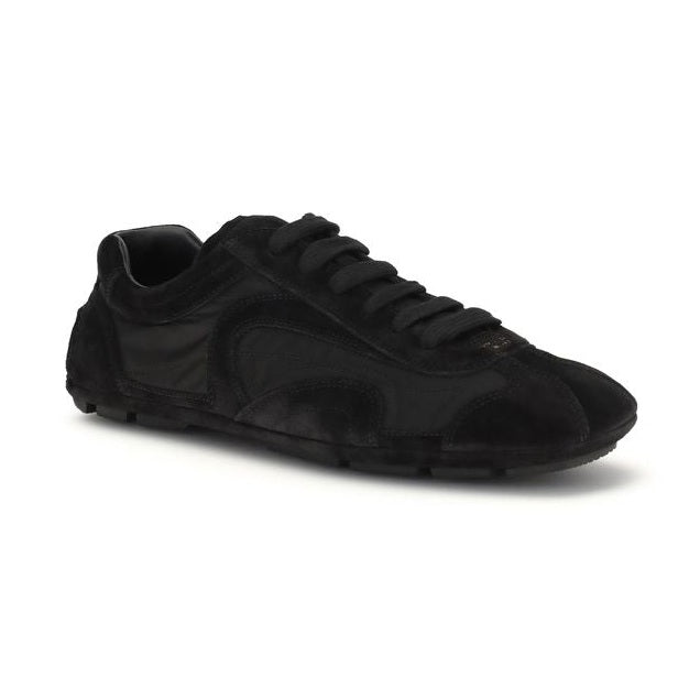 Prada Black Calf Leather Bos Taurus Athletic Sneakers