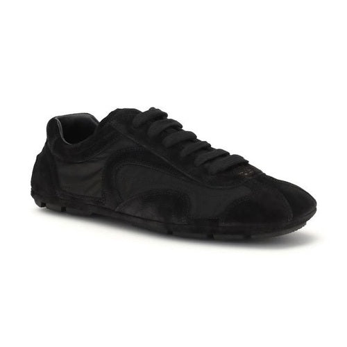Prada Black Calf Leather Bos Taurus Athletic Sneakers