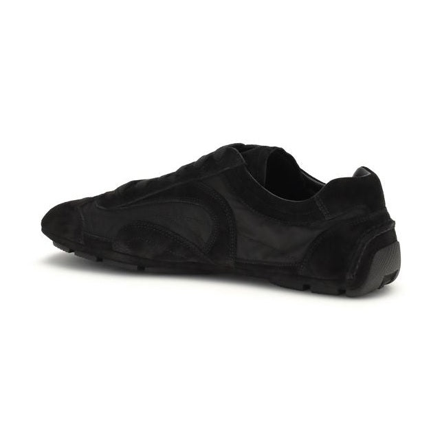 Prada Black Calf Leather Bos Taurus Athletic Sneakers