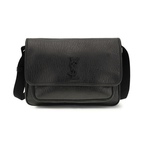 Saint Laurent Black Calf Leather Bos Taurus Shoulder Bag