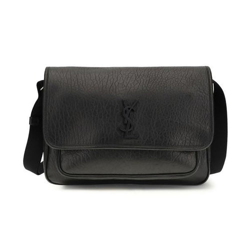 Saint Laurent Black Calf Leather Bos Taurus Shoulder Bag