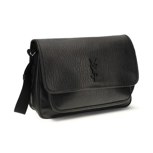 Saint Laurent Black Calf Leather Bos Taurus Shoulder Bag