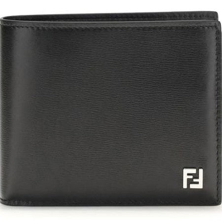 Fendi Black Calf Leather Bos Taurus Wallet