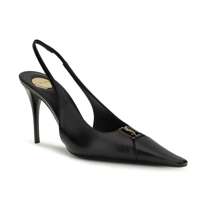 Black Calf Leather Bos Taurus High Heel Pumps