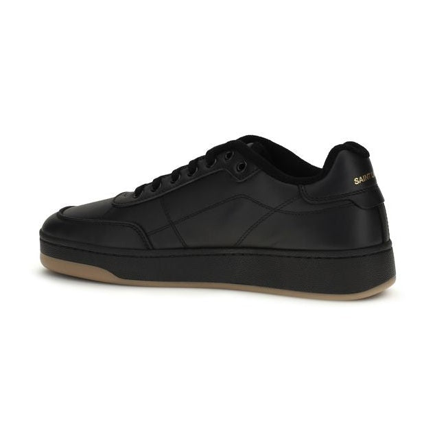Saint Laurent Black Calf Leather Bos Taurus Low Top Sneakers