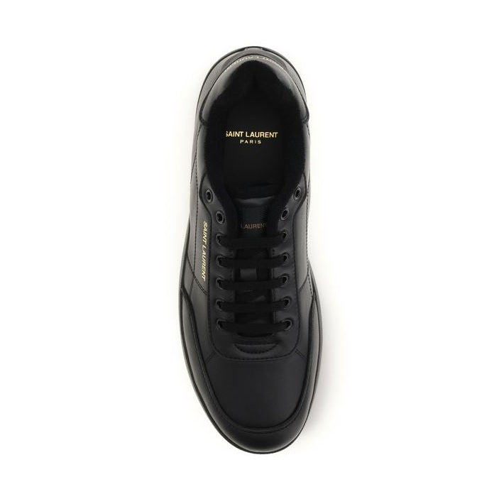 Saint Laurent Black Calf Leather Bos Taurus Low Top Sneakers
