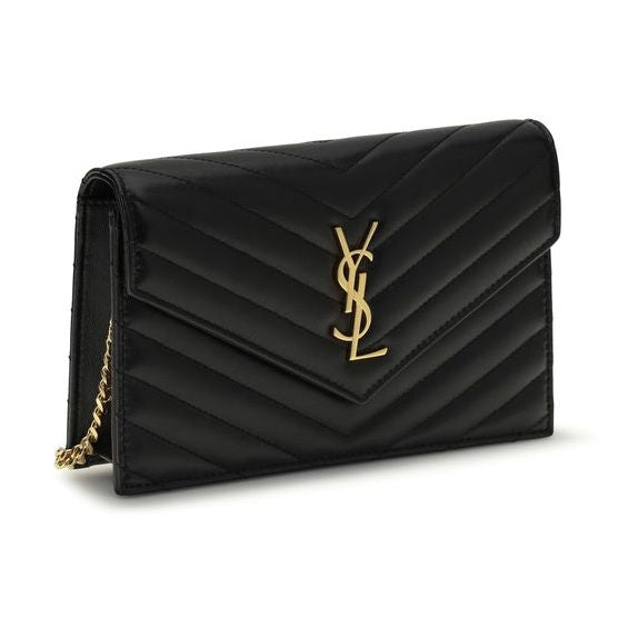 Saint Laurent Black Calf Leather Bos Taurus Wallet