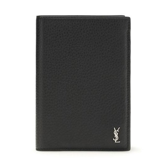 Saint Laurent Black Calf Leather Bos Taurus Wallet
