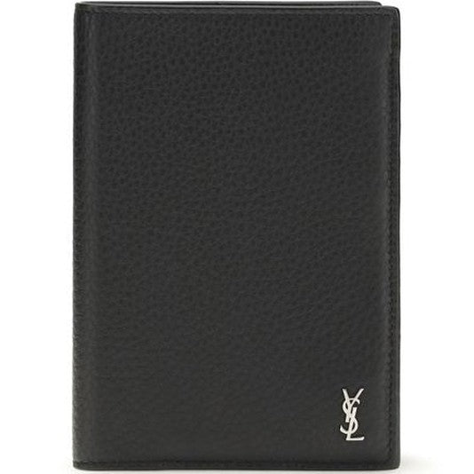 Saint Laurent Black Calf Leather Bos Taurus Wallet