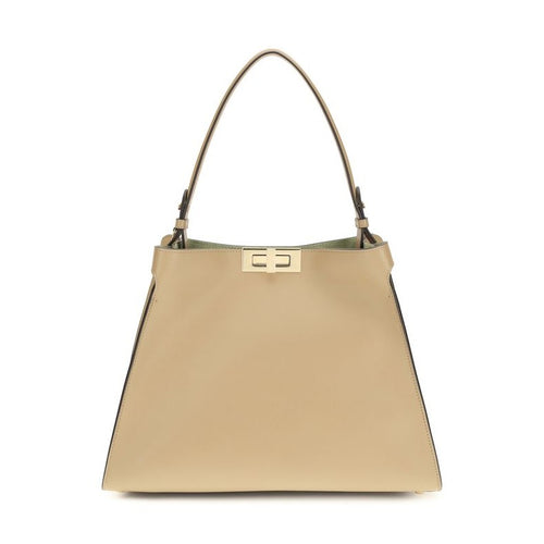 Fendi Beige Calf Leather Bos Taurus Shoulder Bag