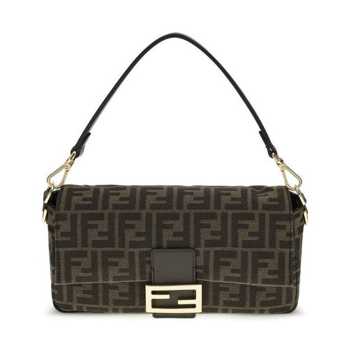 Fendi Brown Recycled Polyester Shoulder Bag