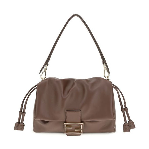 Fendi Brown Calf Leather Bos Taurus Shoulder Bag
