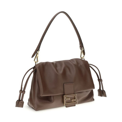 Fendi Brown Calf Leather Bos Taurus Shoulder Bag
