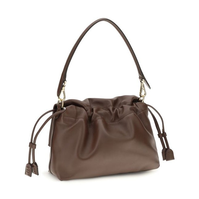 Fendi Brown Calf Leather Bos Taurus Shoulder Bag