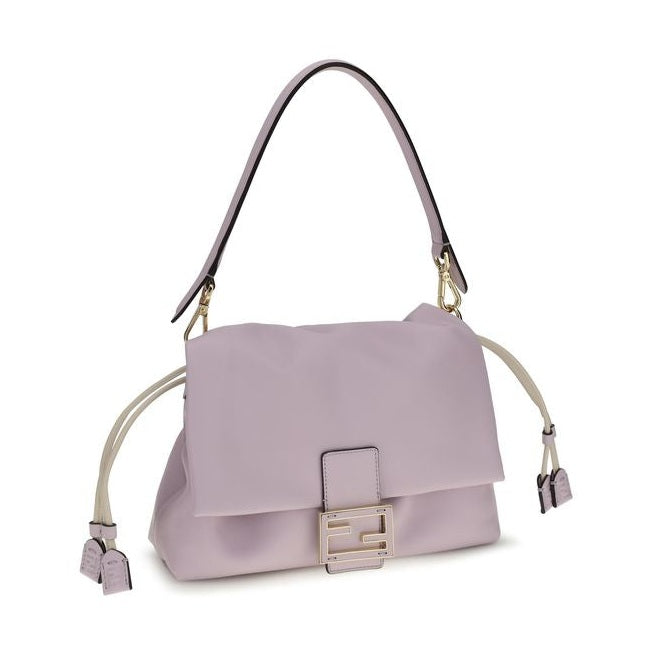 Fendi Purple Calf Leather Bos Taurus Shoulder Bag