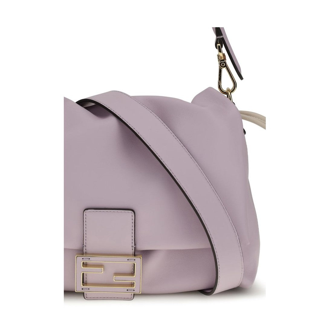 Fendi Purple Calf Leather Bos Taurus Shoulder Bag