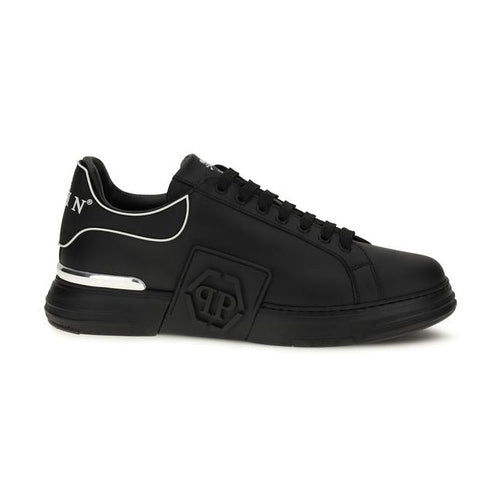 Philipp Plein Black Calf Leather Bos Taurus Low Top Sneakers