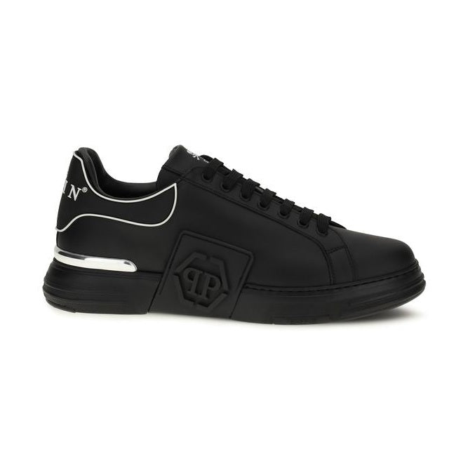 Philipp Plein Black Calf Leather Bos Taurus Low Top Sneakers