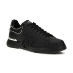 Philipp Plein Black Calf Leather Bos Taurus Low Top Sneakers