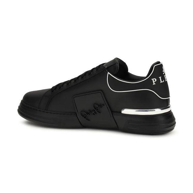 Philipp Plein Black Calf Leather Bos Taurus Low Top Sneakers