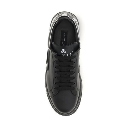 Philipp Plein Black Calf Leather Bos Taurus Low Top Sneakers