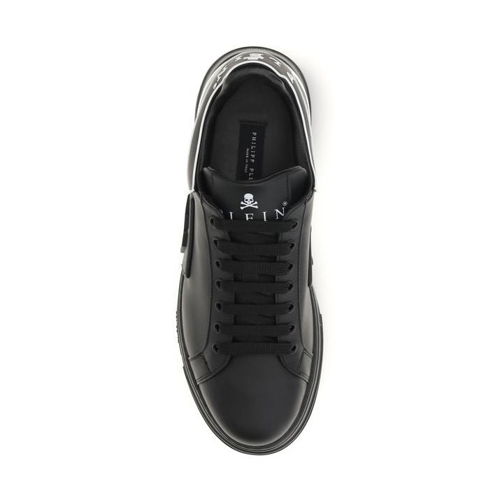 Philipp Plein Black Calf Leather Bos Taurus Low Top Sneakers