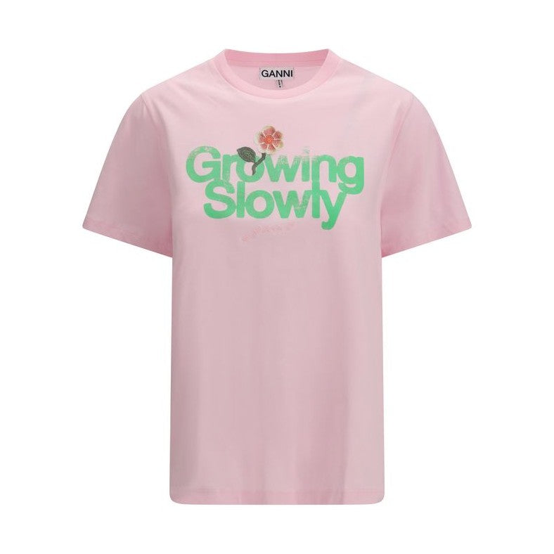 Ganni Multicolor Cotton T-Shirt