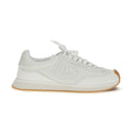 Dolce & Gabbana White Calf Leather Bos Taurus Athletic Sneakers