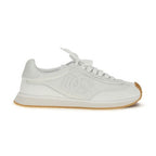 Dolce & Gabbana White Calf Leather Bos Taurus Athletic Sneakers
