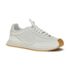 Dolce & Gabbana White Calf Leather Bos Taurus Athletic Sneakers