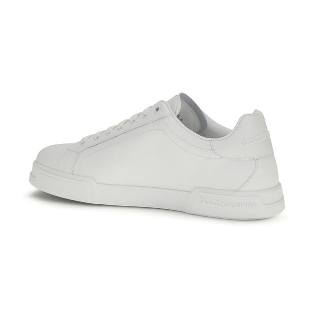 White Calf Leather Bos Taurus Low Top Sneakers