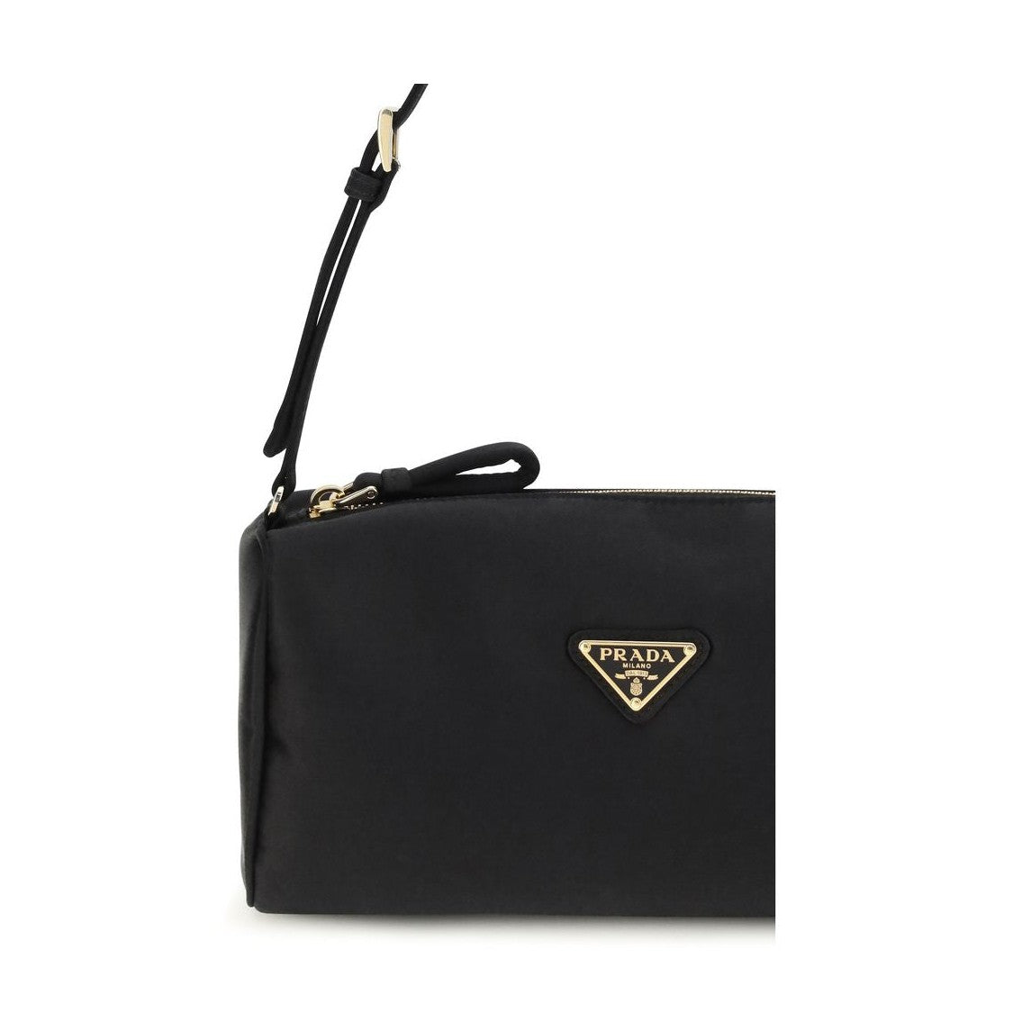 Prada Black Silk Shoulder Bag