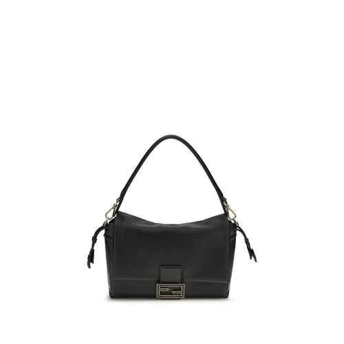 Fendi Black Calf Leather Bos Taurus Shoulder Bag