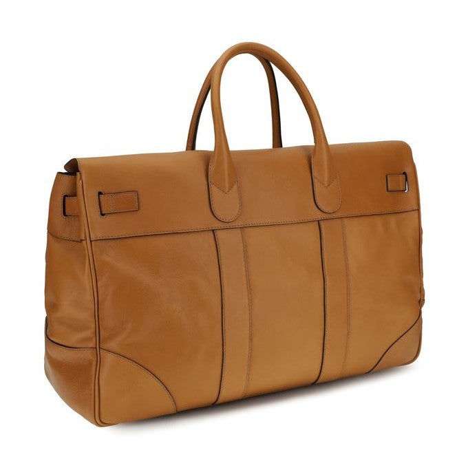 Brunello Cucinelli Brown Calf Leather Bos Taurus Luggage And Travel