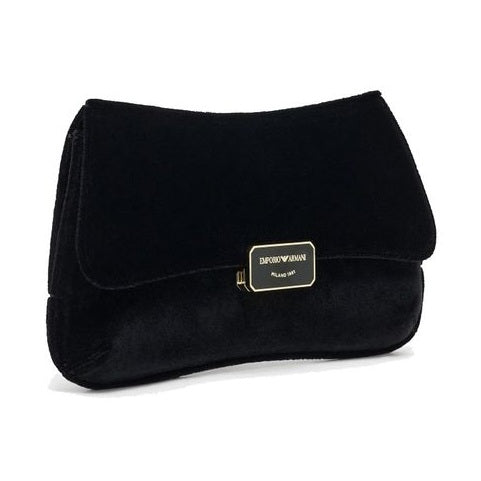 Emporio Armani Black Polyester Clutch Bag