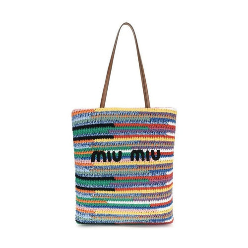 Miu Miu Multicolor Cotton Shoulder Bag