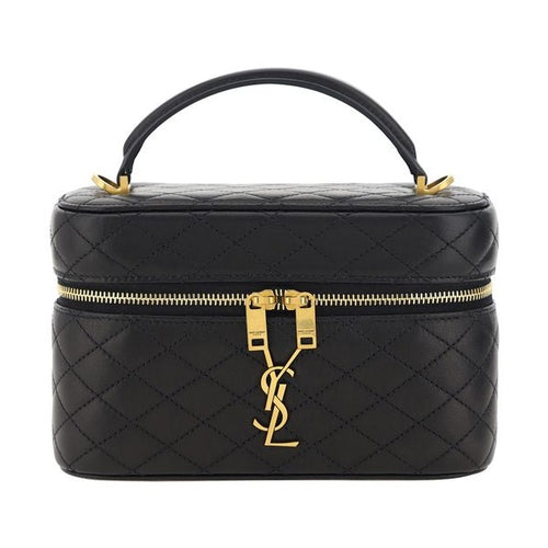 Saint Laurent Black Calf Leather Bos Taurus Handbag